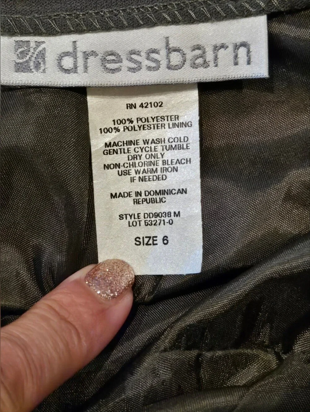 Dressbarn Green Tailored Pencil Skirt